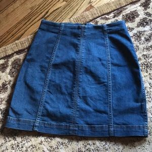 Free People Jean Skirt